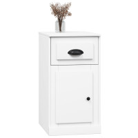 Produktbild för Sidoskåp vit 40x50x75 cm konstruerat trä