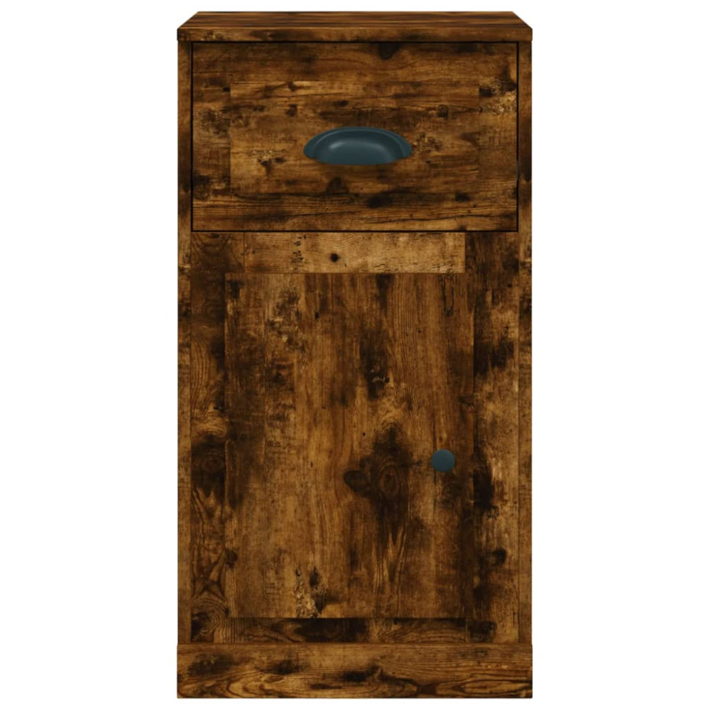 Produktbild för Sidoskåp rökfärgad ek 40x50x75 cm konstruerat trä