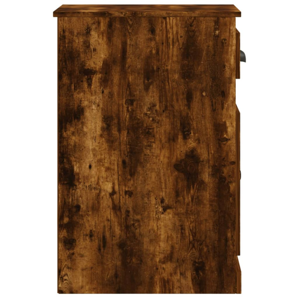 Produktbild för Sidoskåp rökfärgad ek 40x50x75 cm konstruerat trä
