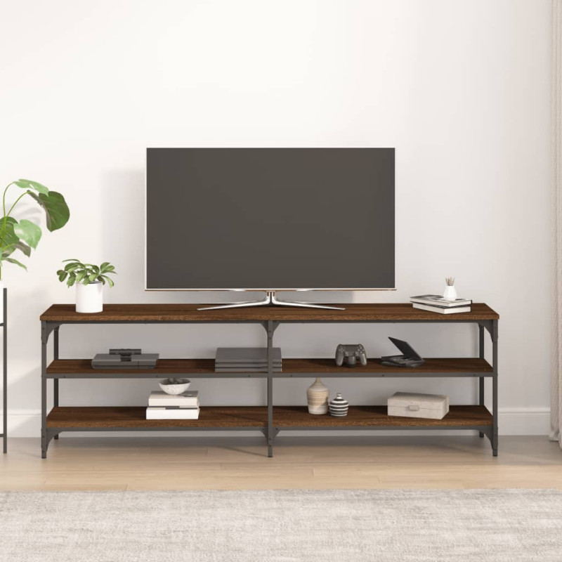 Produktbild för Tv-bänk brun ek 160x30x50 cm konstruerat trä