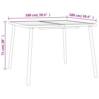 Produktbild för Trädgårdsbord antracit 100x100x71 cm stål