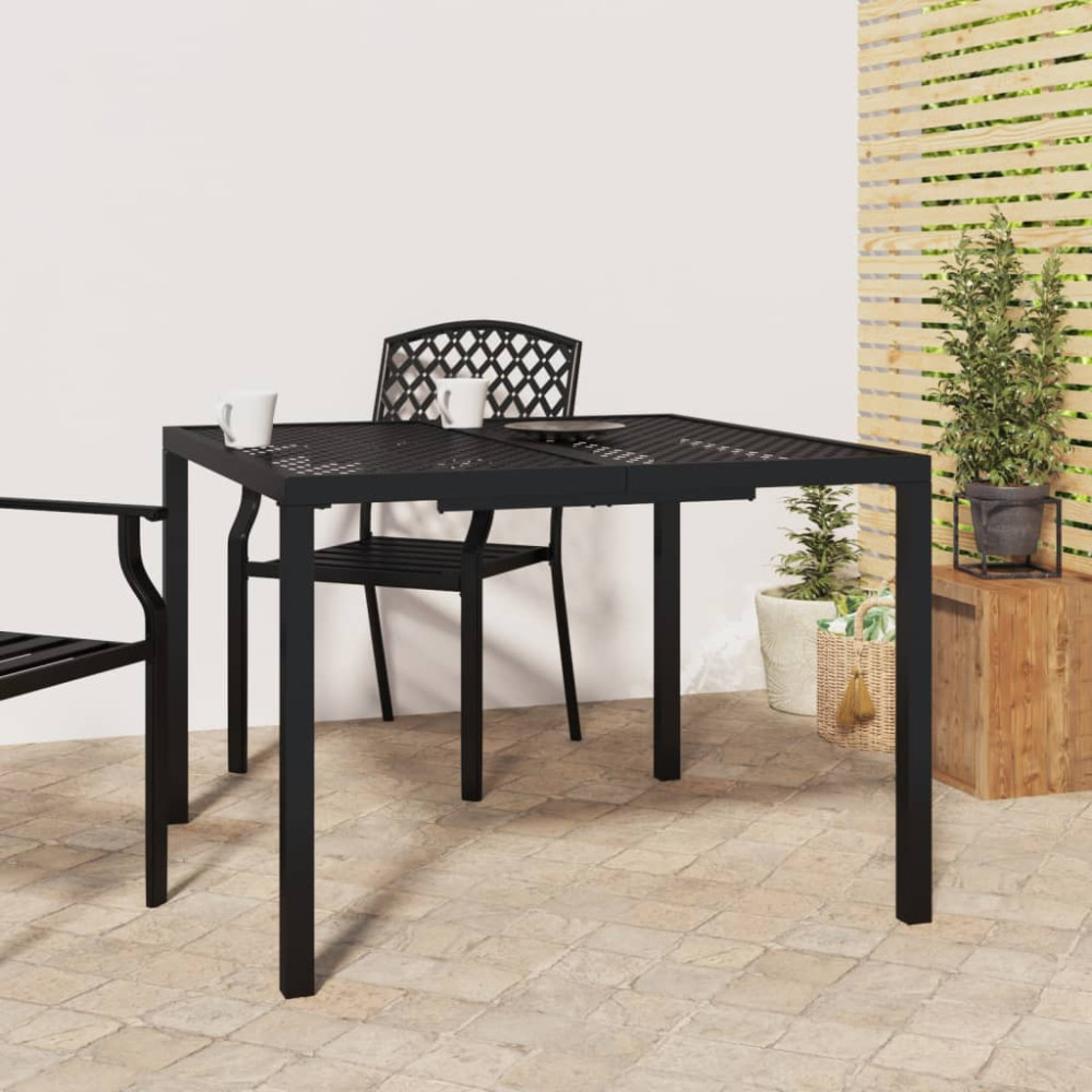 Produktbild för Trädgårdsbord antracit 100x100x72 cm stål