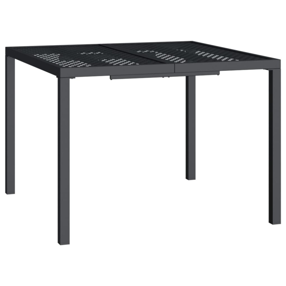 Produktbild för Trädgårdsbord antracit 100x100x72 cm stål
