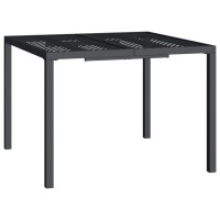 Produktbild för Trädgårdsbord antracit 100x100x72 cm stål