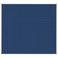 Produktbild för Tyngdtäcke blå 200x225 cm 13 kg tyg