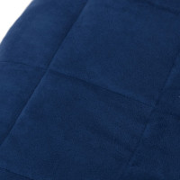 Produktbild för Tyngdtäcke blå 200x225 cm 13 kg tyg