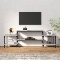 Miniatyr av produktbild för TV-bänk grå sonoma 157x35x52 cm konstruerat trä
