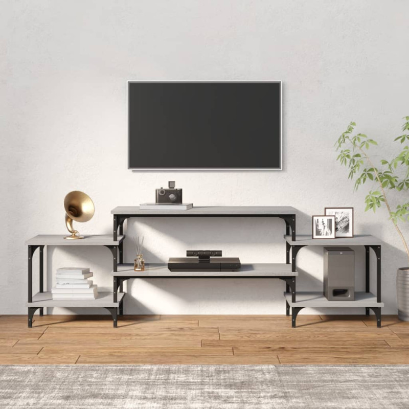 Produktbild för TV-bänk grå sonoma 157x35x52 cm konstruerat trä