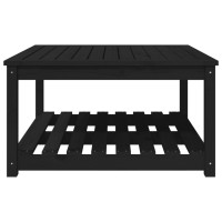 Miniatyr av produktbild för Trädgårdsbord svart 82,5x82,5x45 cm massiv furu