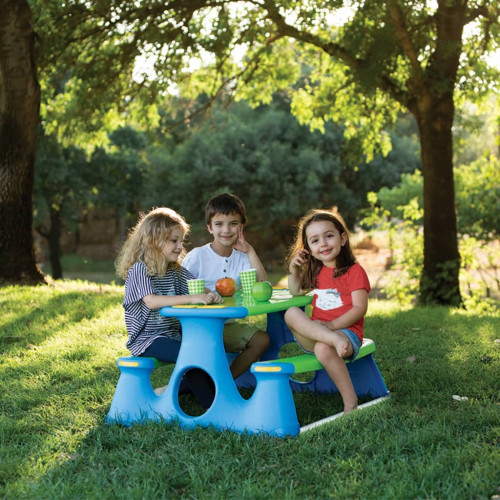 vidaXL Picknickbord för barn 89,5x84,5x48 cm polypropen