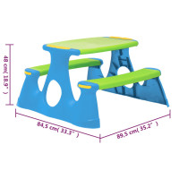 Miniatyr av produktbild för Picknickbord för barn 89,5x84,5x48 cm polypropen