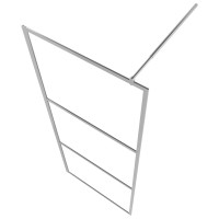 Produktbild för Duschvägg med hylla krom 100x195 cm ESG-glas&aluminium