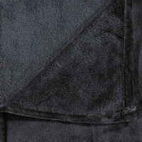 Produktbild för Filt svart 130x170 cm polyester