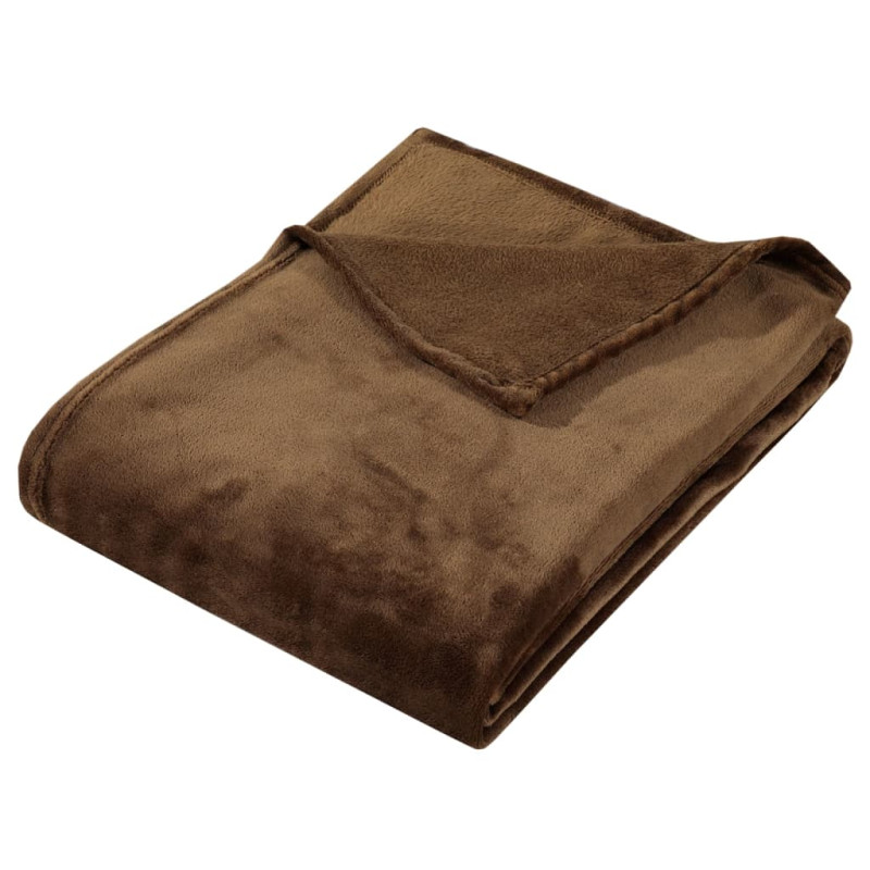 Produktbild för Filt brun 130x170 cm polyester