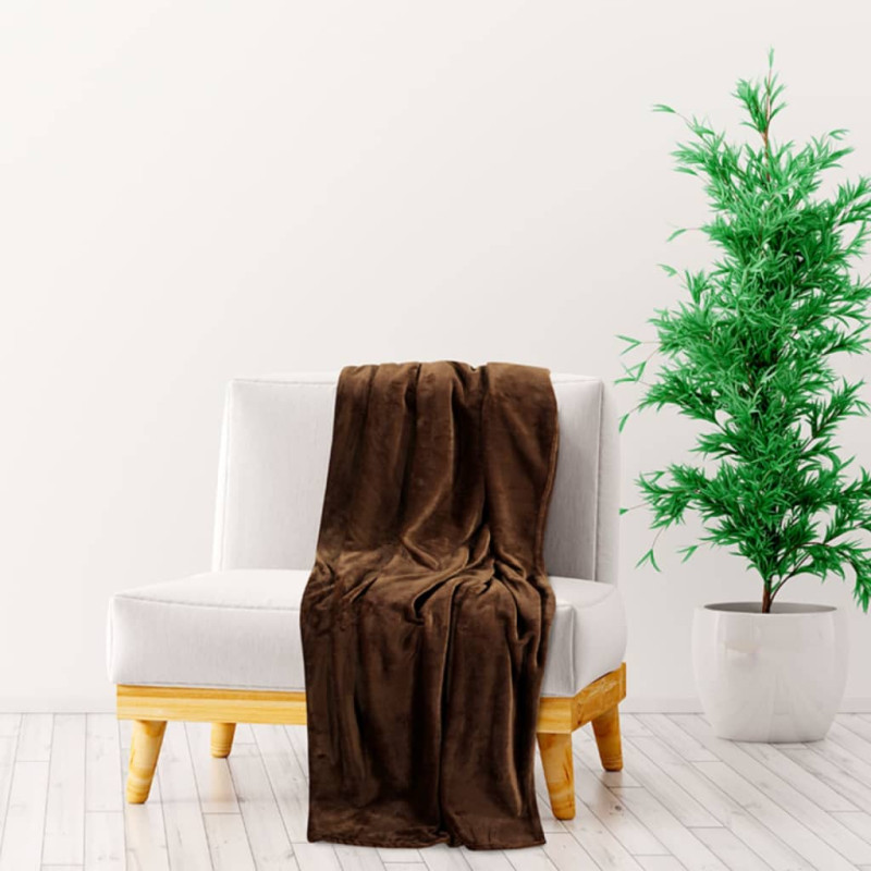 Produktbild för Filt brun 150x200 cm polyester