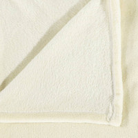 Produktbild för Filt gräddvit 130x170 cm polyester