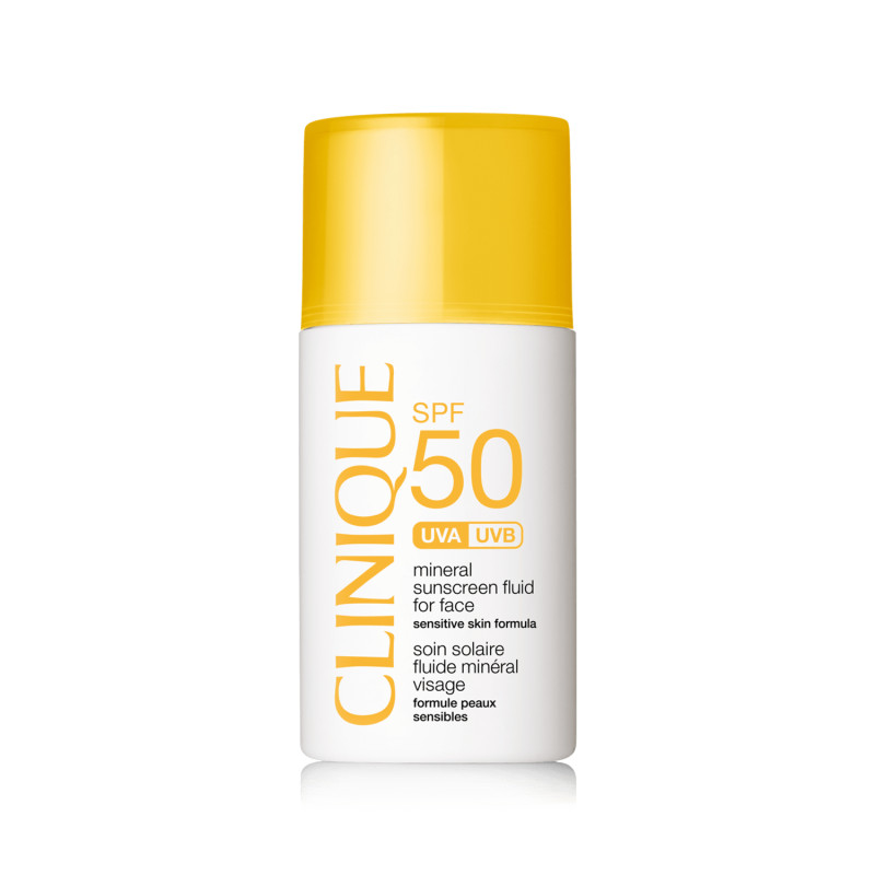 Produktbild för Clinique SPF 50 Mineral Sunscreen Fluid For Face Solskyddskräm Ansikte 2 h Vuxna