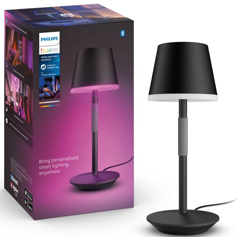 Produktbild för Hue Go Portabel bordslampa Svart/Mörkgrå