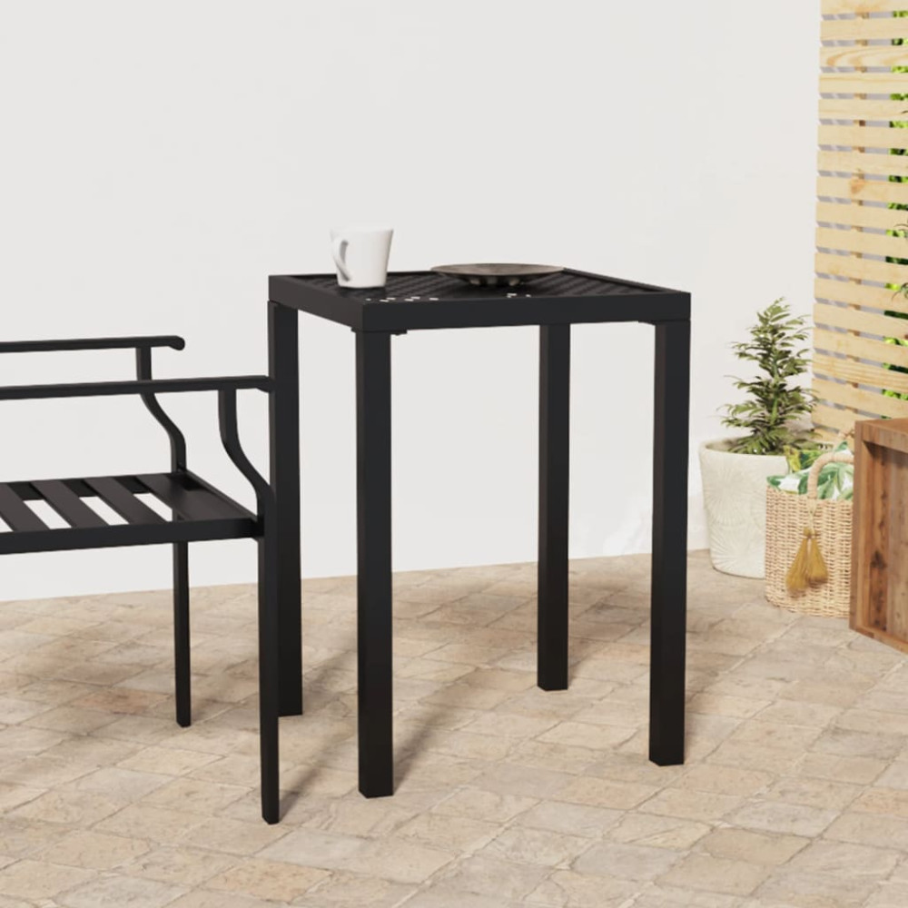 Produktbild för Trädgårdsbord antracit 50x50x72 cm stål