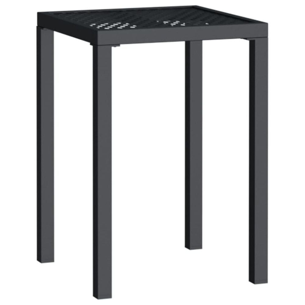 Produktbild för Trädgårdsbord antracit 50x50x72 cm stål