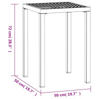 Produktbild för Trädgårdsbord antracit 50x50x72 cm stål