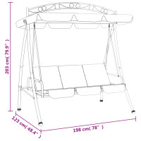 Produktbild för Hammock grön 198 cm tyg och stål