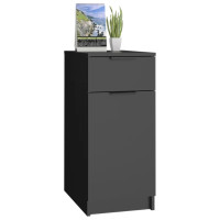 Produktbild för Skrivbordskåp svart 33,5x50x75 cm konstruerat trä
