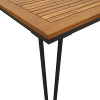 Produktbild för Trädgårdsbord med hårnålsben 160x80x75 cm massivt akaciaträ