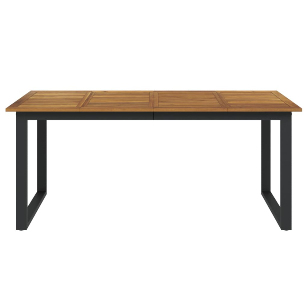 Produktbild för Trädgårdsbord med U-formade ben 180x90x75 cm massivt akaciaträ