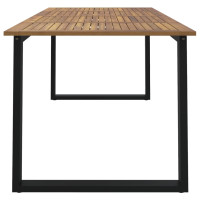 Produktbild för Trädgårdsbord med U-formade ben 180x90x75 cm massivt akaciaträ