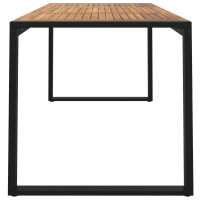 Produktbild för Trädgårdsbord med U-formade ben 160x80x75 cm massivt akaciaträ