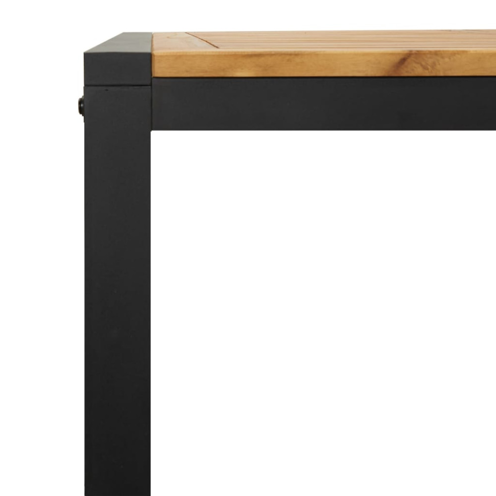 Produktbild för Trädgårdsbord med U-formade ben 160x80x75 cm massivt akaciaträ
