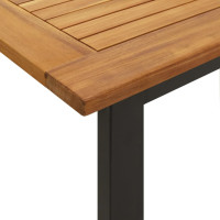 Produktbild för Trädgårdsbord med U-formade ben 160x80x75 cm massivt akaciaträ