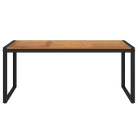 Produktbild för Trädgårdsbord med U-formade ben 180x90x75 cm massivt akaciaträ