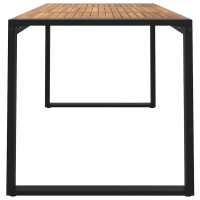 Produktbild för Trädgårdsbord med U-formade ben 140x80x75 cm massivt akaciaträ