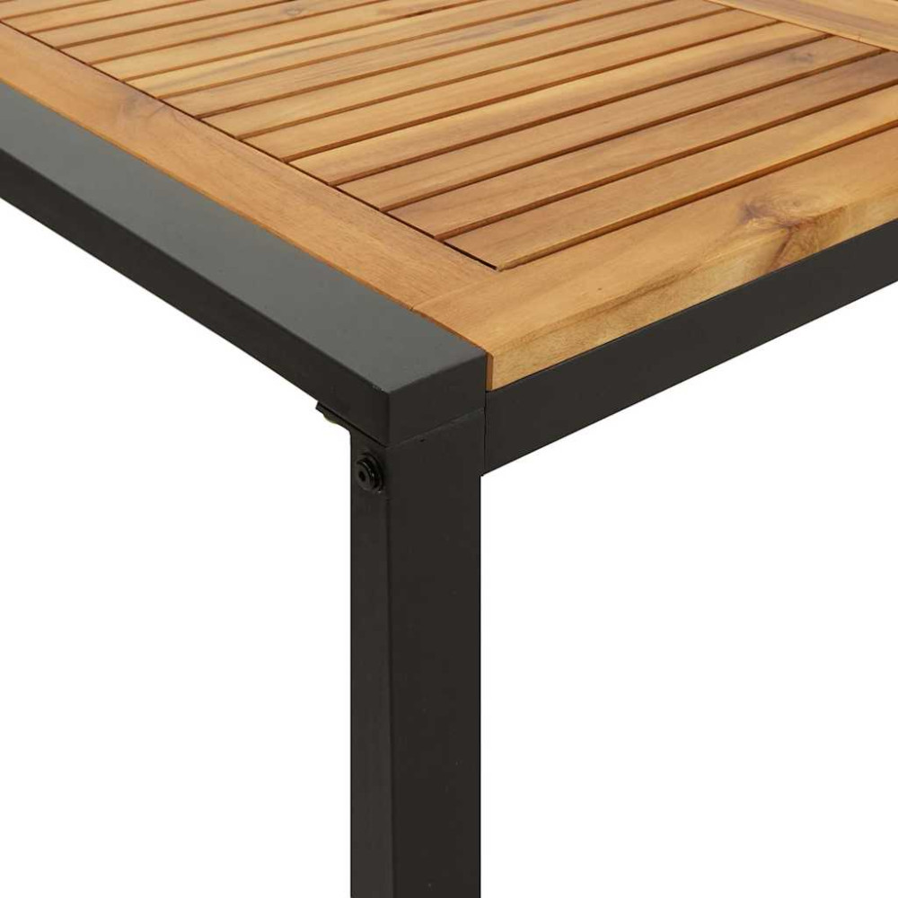 Produktbild för Trädgårdsbord med U-formade ben 140x80x75 cm massivt akaciaträ
