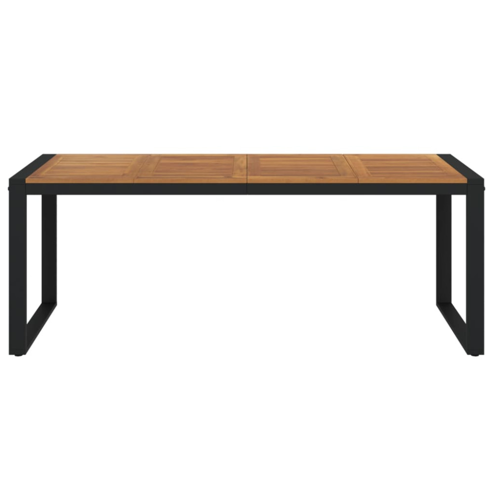 Produktbild för Trädgårdsbord med U-formade ben 200x90x75 cm massivt akaciaträ