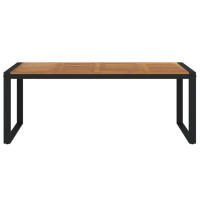 Produktbild för Trädgårdsbord med U-formade ben 200x90x75 cm massivt akaciaträ