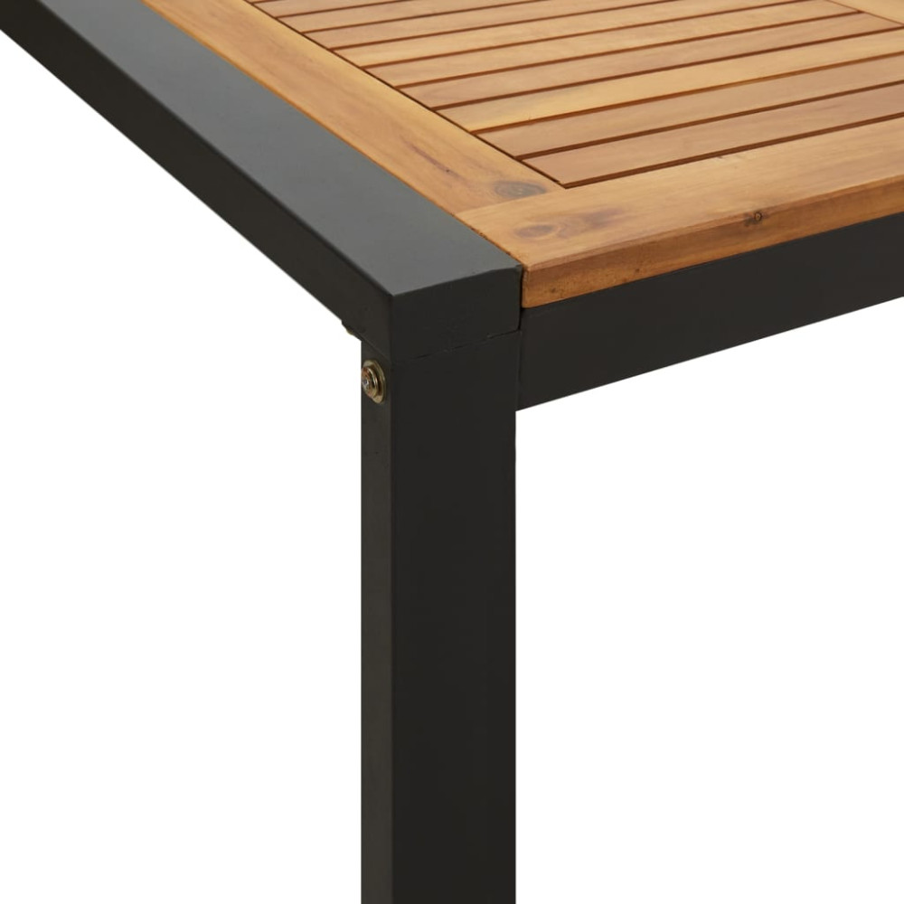 Produktbild för Trädgårdsbord med U-formade ben 200x90x75 cm massivt akaciaträ