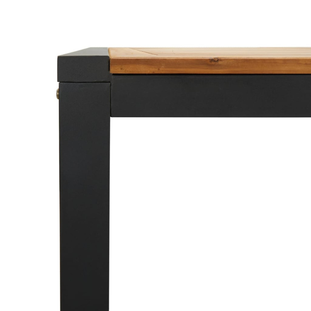 Produktbild för Trädgårdsbord med U-formade ben 200x90x75 cm massivt akaciaträ