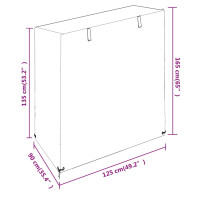 Produktbild för Överdrag för hammock 8 öljetter 125x90x135/165 cm polyeten