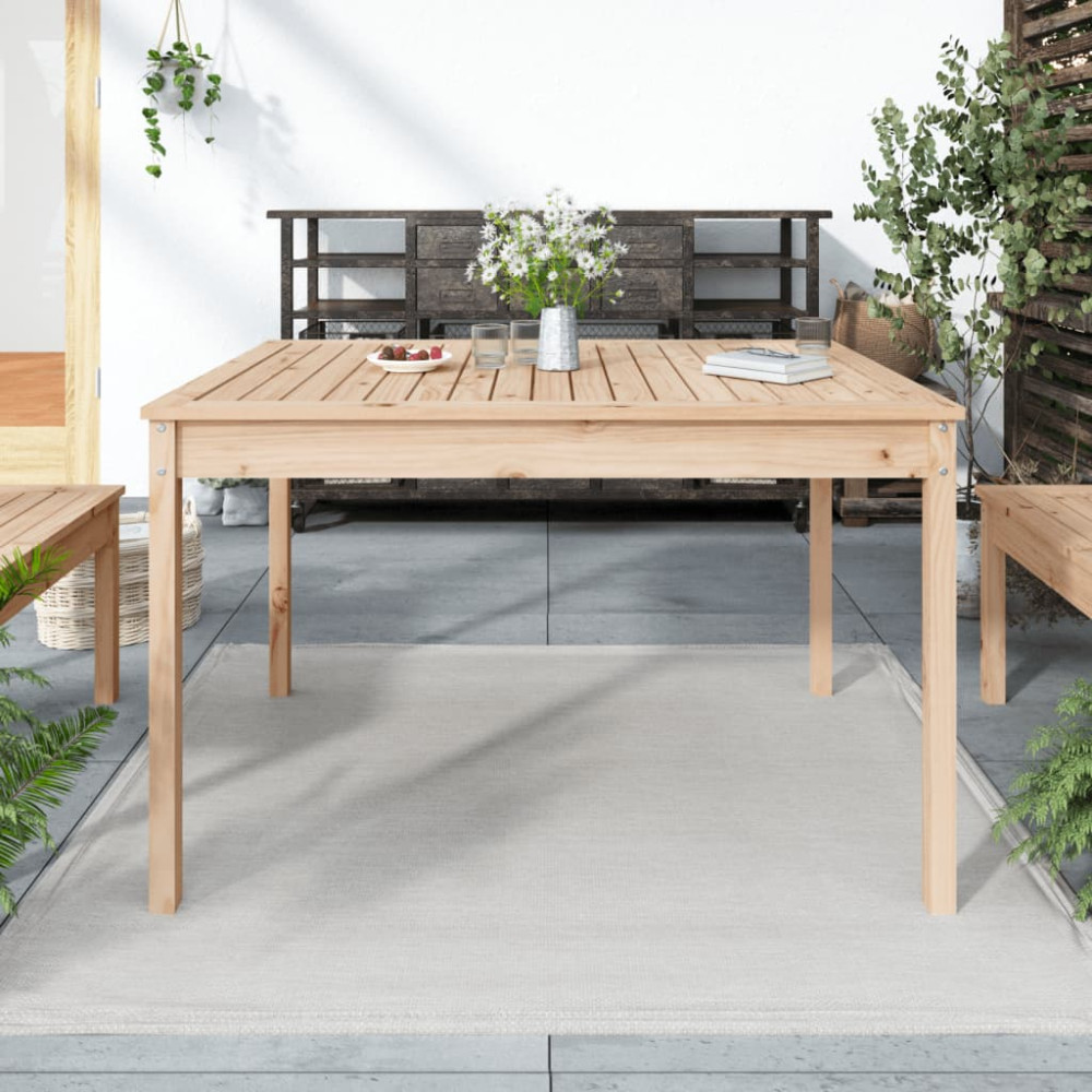 Produktbild för Trädgårdsbord 121x82,5x76 cm massiv furu