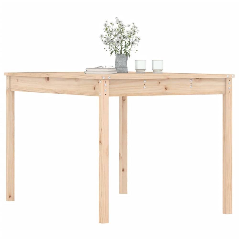 Produktbild för Trädgårdsbord 121x82,5x76 cm massiv furu