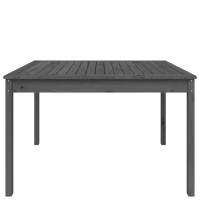 Produktbild för Trädgårdsbord grå 121x82,5x76 cm massiv furu
