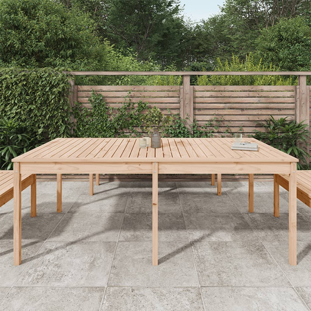 Produktbild för Trädgårdsbord 203,5x100x76 cm massiv furu