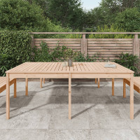 Produktbild för Trädgårdsbord 203,5x100x76 cm massiv furu