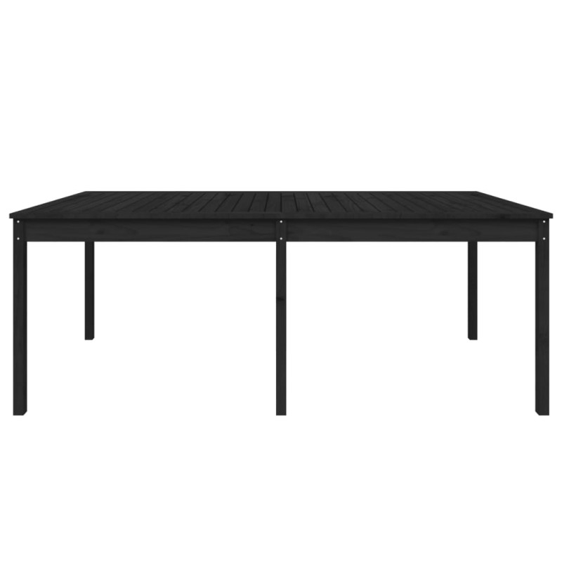 Produktbild för Trädgårdsbord svart 203,5x100x76 cm massiv furu