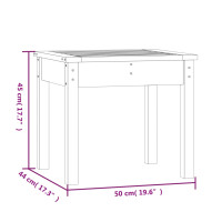 Produktbild för Trädgårdsbänk 50x44x45 cm massiv furu