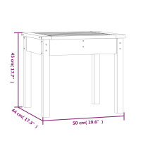 Produktbild för Trädgårdsbänk honungsbrun 50x44x45 cm massiv furu