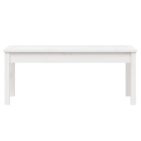 Produktbild för Trädgårdsbänk vit 109x44x45 cm massiv furu